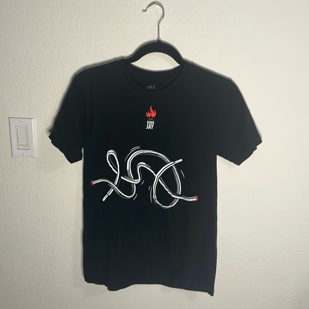 King Jay black short sleeve T